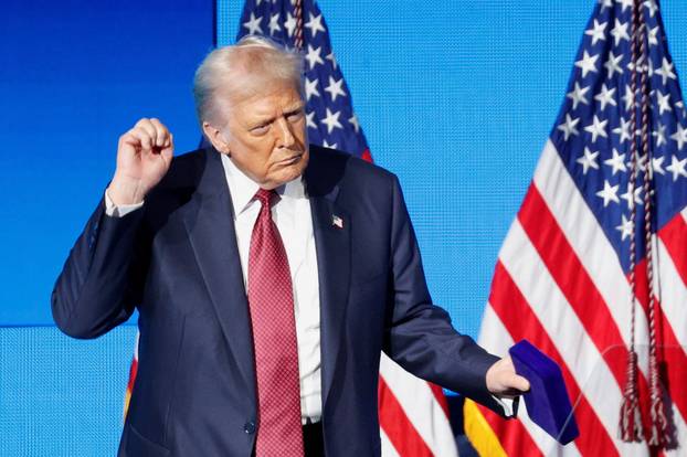 U.S. President Trump delivers remarks at America Business Forum in Miami