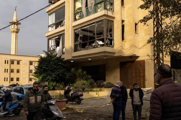 Aftermath of an Israeli strike in Beirut