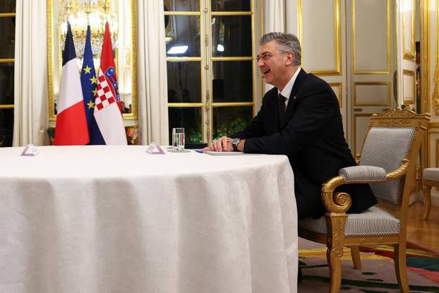 Croatia's Prime Minister Andrej Plenkovic visits Paris