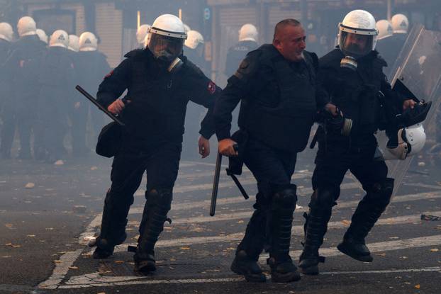 Albanian students hold anti-government protest