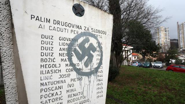 Rijeka: Simbol svastike na spomeniku palim drugovima