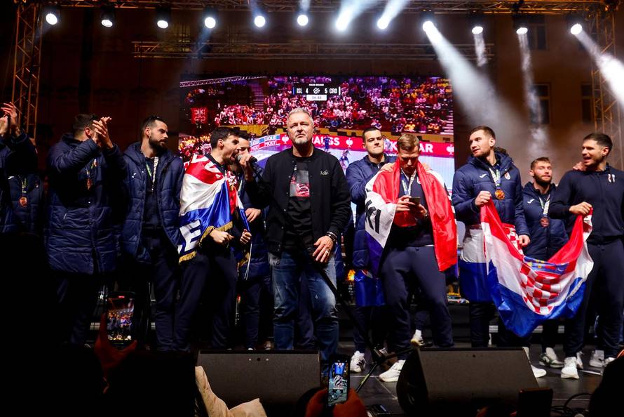 Zagreb: Svečani doček rukometnih reprezentativaca nakon osvojene bronce na Europskom prvenstvu