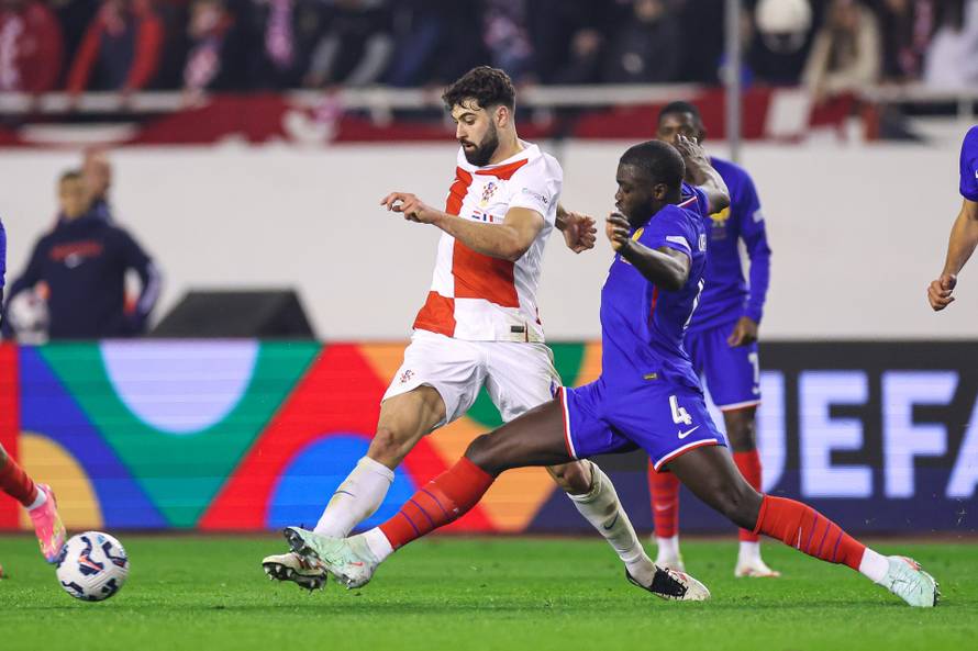 Prva utakmica četvrtfinala UEFA Lige nacija između Hrvatske i Francuske