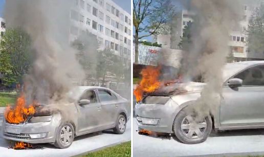 VIDEO Izgorio auto u Zagrebu