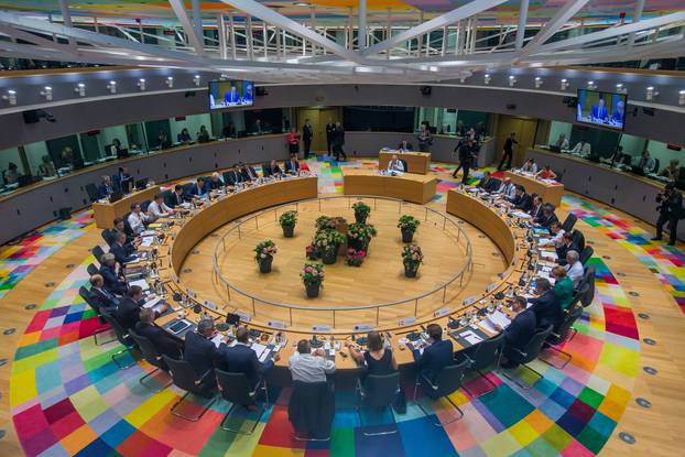 EU leaders take part in a European Union summit in Brussels