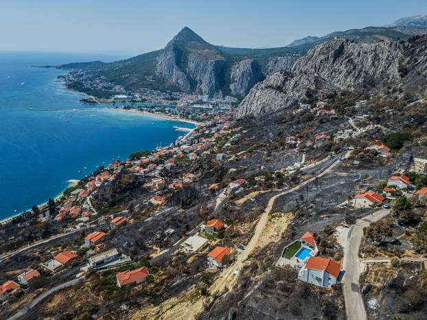 Omiš Borak:  Posljedice požara u mjestu Borak iznad Omiša