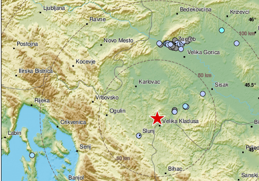 Potres jačine 3,2 po Richteru zatresao središnju Hrvatsku