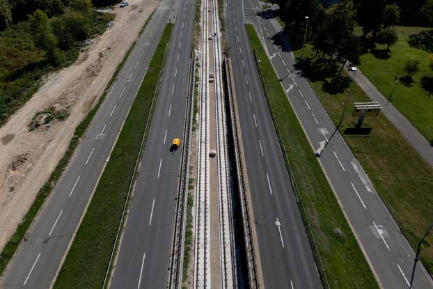 Napredak radova na Sarajevskoj cesti u Novom Zagrebu snimljen iz zraka