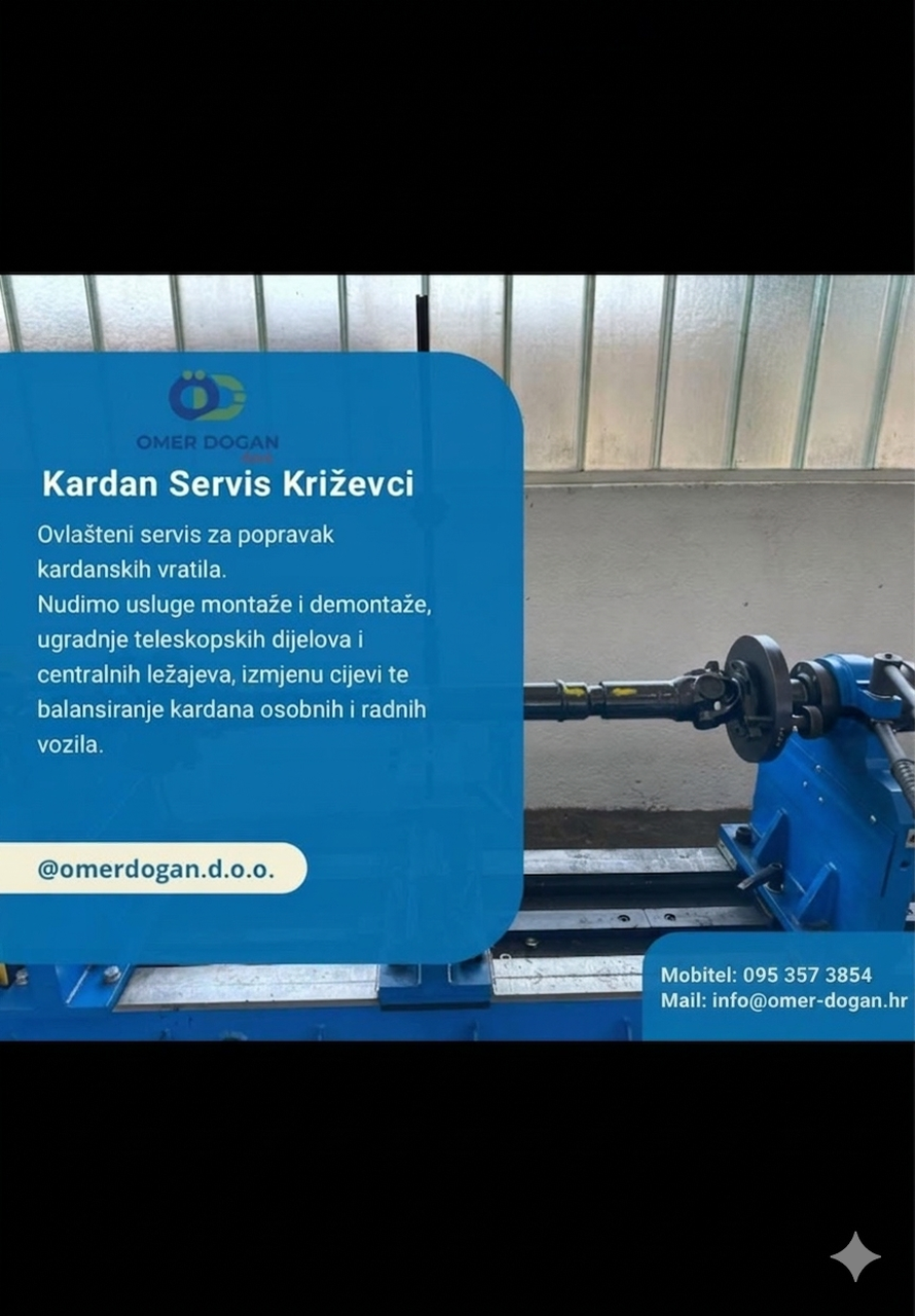 Omer Dogan Križevci: Stručnjaci za kardane, prodaju bagera i brzi servis vozila
