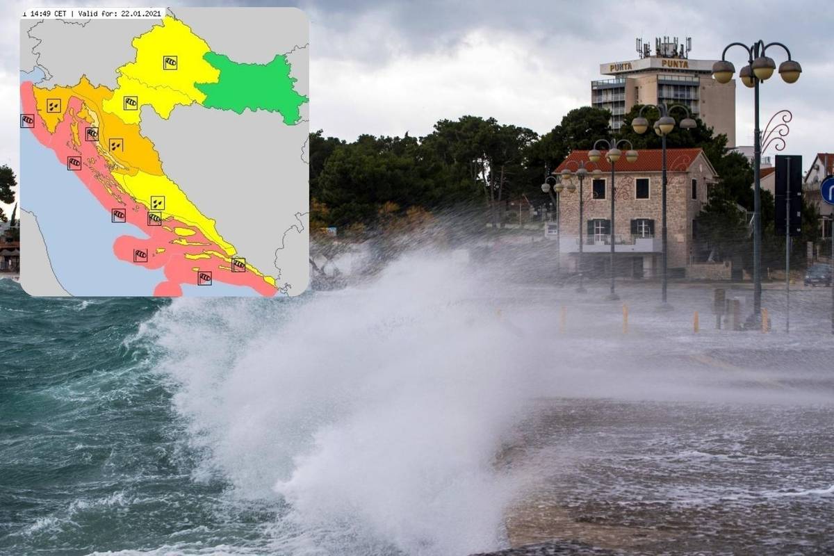 Za Jadran upalili crveni alarm: 'Jugo će udarati, bit će opasno'