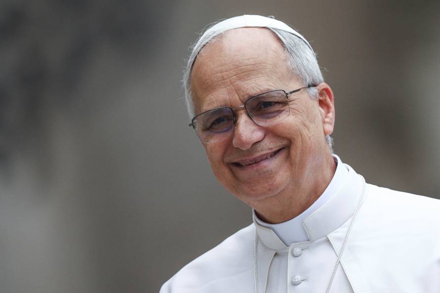 Pope Leo XIV holds his first general audience in St. Peter's Square, at the Vatican