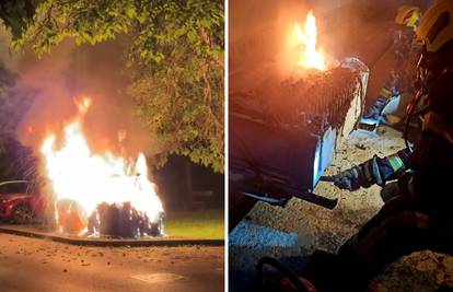 VIDEO Buktinje na Trešnjevci: Usred noći gorio vagon, na više mjesta zapaljeni i kontejneri