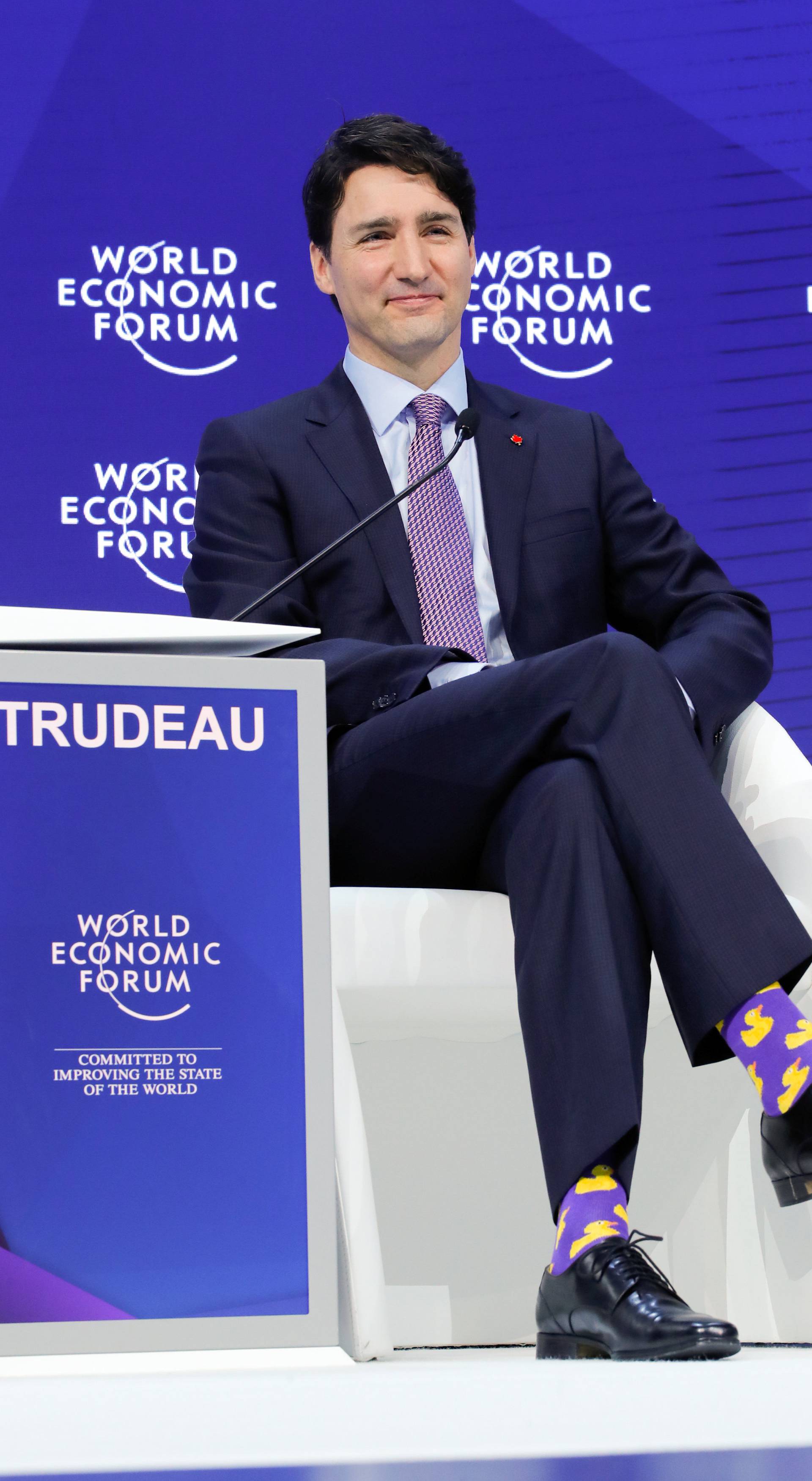Canada's Prime Minister Justin Trudeau attends the World Economic Forum (WEF) annual meeting in Davos