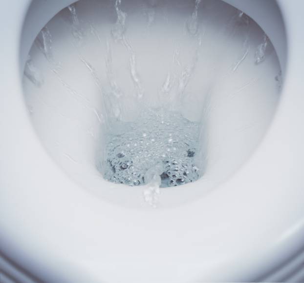 Clean toilet flushing