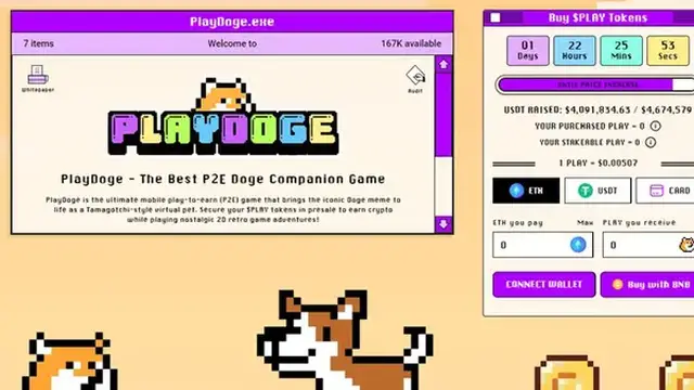 Play-to-Earn meme kriptovaluta PlayDoge prikuplja 4 milijuna dolara u pretprodaji