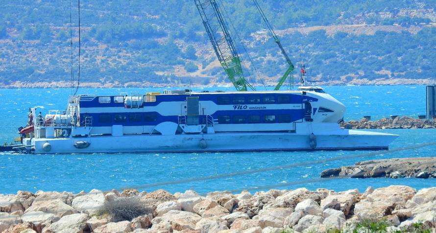 File image of a boat with around 270 people on board capsized off North Cyprus