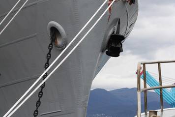 Rijeka: Rupa na pramcu broda Galeb nakon &scaron;to ga je udario turski brod