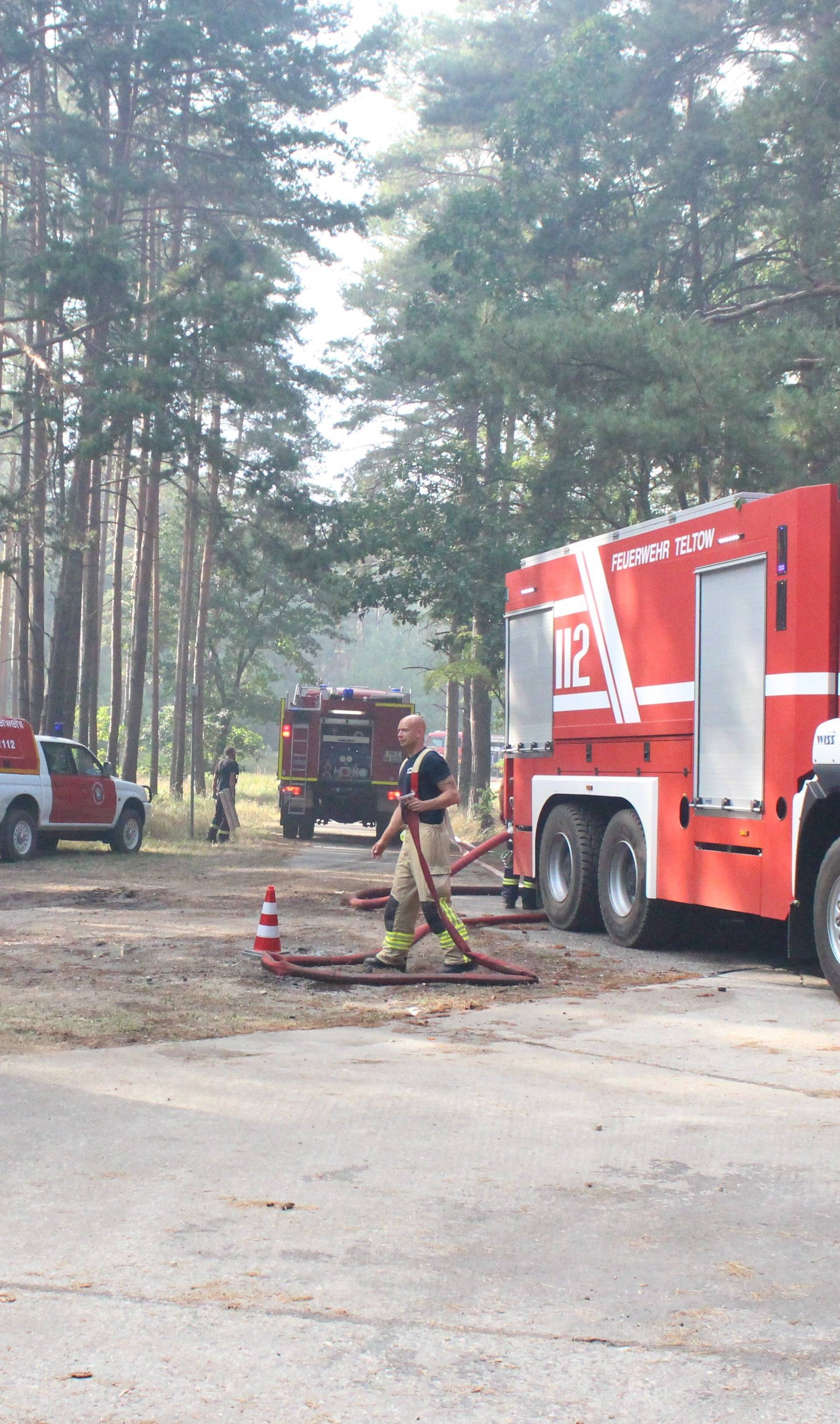 Major forest fire near Potsdam