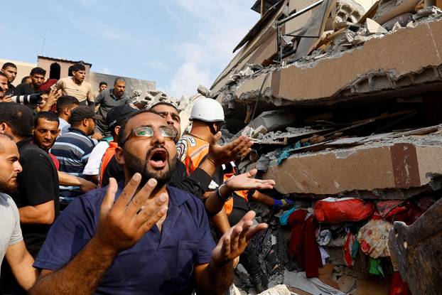 Aftermath of Israel strikes on Gaza following a Hamas surprise attack