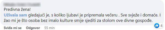 Publika: 'Žao mi je što osoba bez imalo kulture smije sjediti za stolom ove divne gospođe'