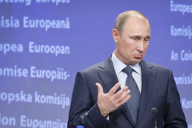 Russia`s PM Putin in Brussels