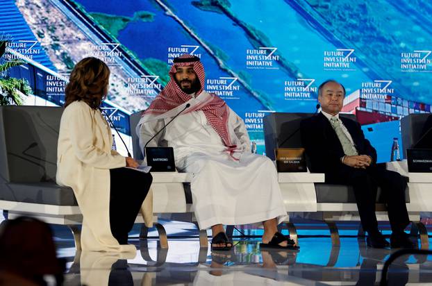 Saudi Crown Prince Mohammed bin Salman, attends the Future Investment Initiative conference in Riyadh