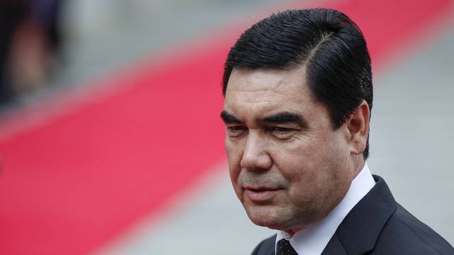 FILE PHOTO: Turkmenistan's President Berdymukhamedov looks on during a welcoming ceremony in Tbilisi