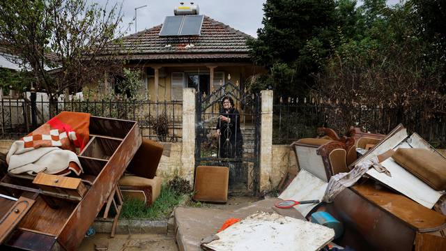 View of a Greek village that had disappeared beneath torrents of floodwaters during Storm Daniel