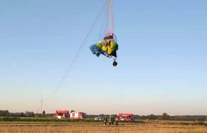 Virje: Paraglajder se zapetljao u strujne žice pa je skočio u polje