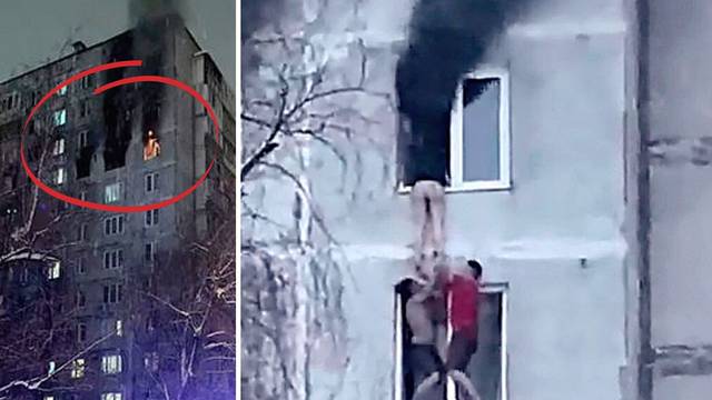 Dramatični video: Spasili su studenticu s devetog kata, svi su visjeli na 27 metara visine!