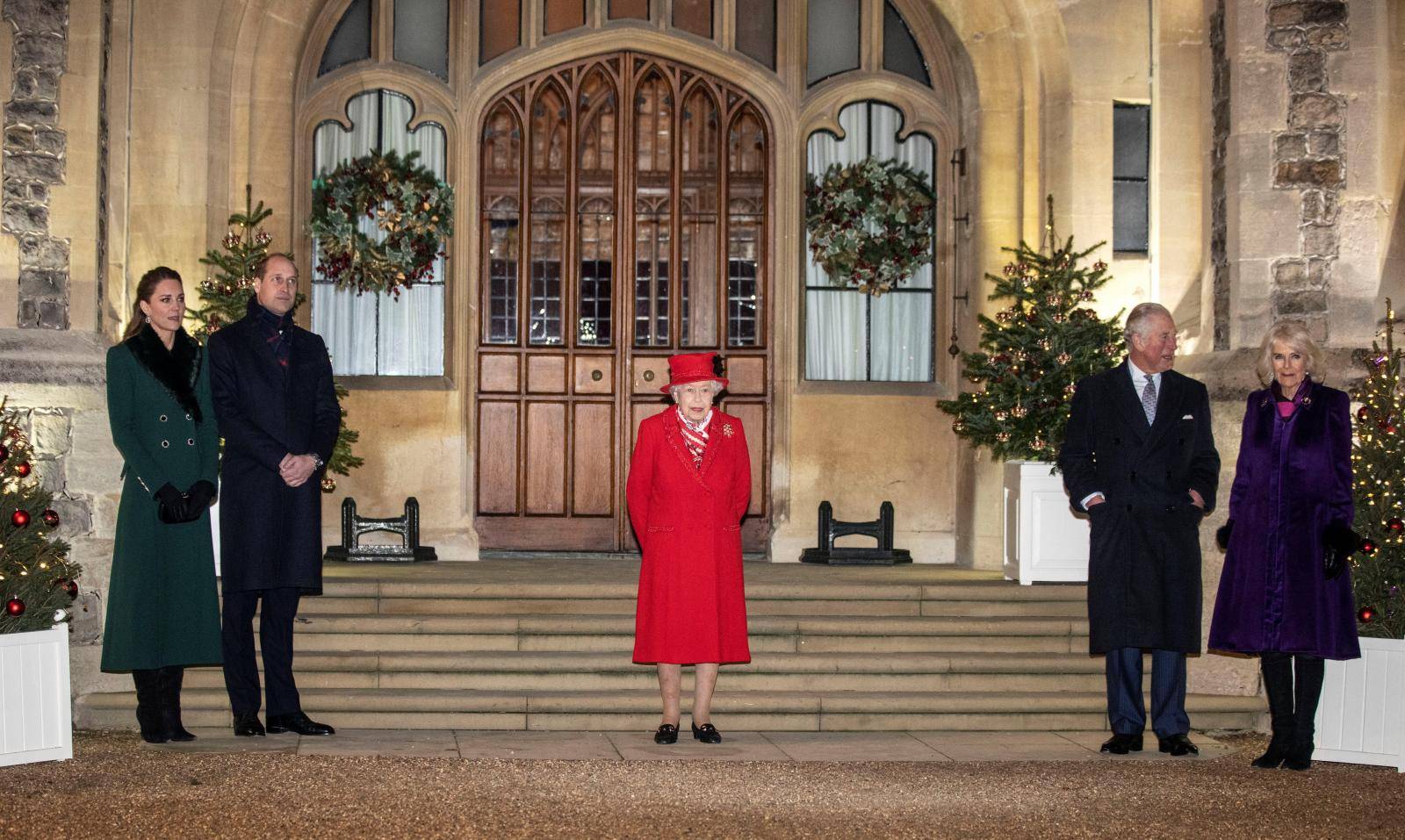 Britain's Queen Elizabeth and members of the Royal family thank local volunteers and key workers, in Windsor