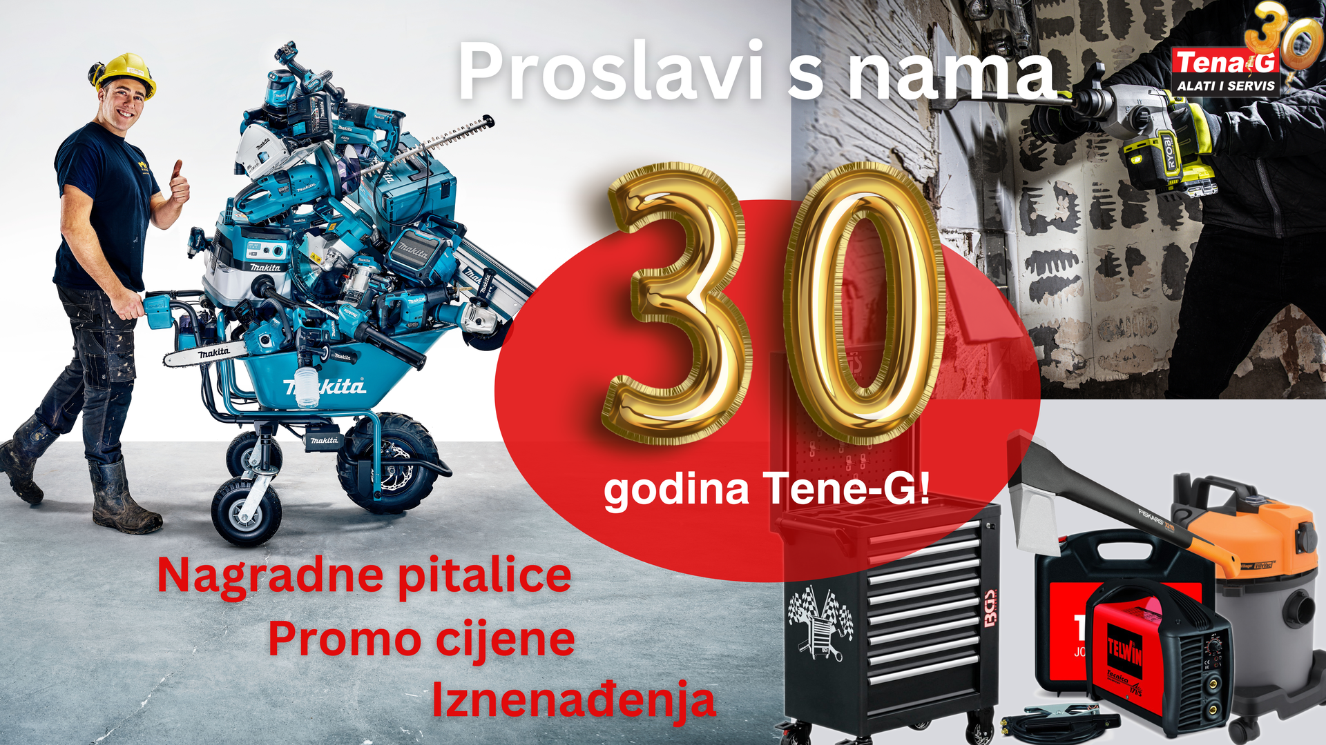 TENA-G slavi 30. rođendan uz ekskluzivne popuste i poklone top brendova alata!