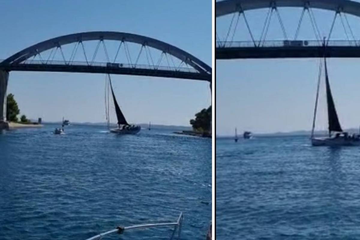 VIDEO Brod opet zapeo za most u Ždrelcu: 'Hoće li zapet'? Ma 'oće! Vidi bisera, koji divljaci'