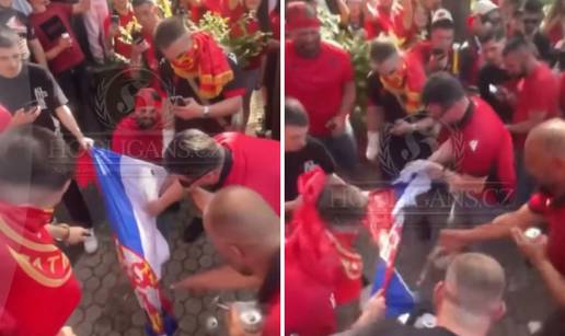VIDEO Albanci rasparali i gazili srpsku zastavu, u Tirani vlada kaos. 'Srbi, je**m vam mater'