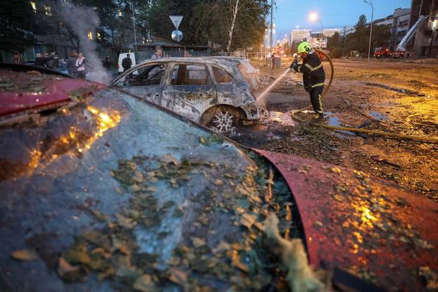 Russian missile strike in Kyiv region