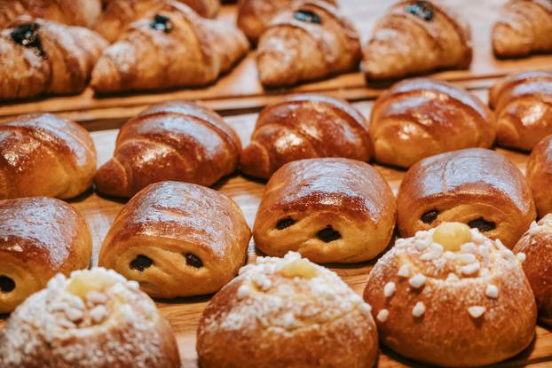 Bakery shop Cafe restaurant fresh bake product Croissant Bread B