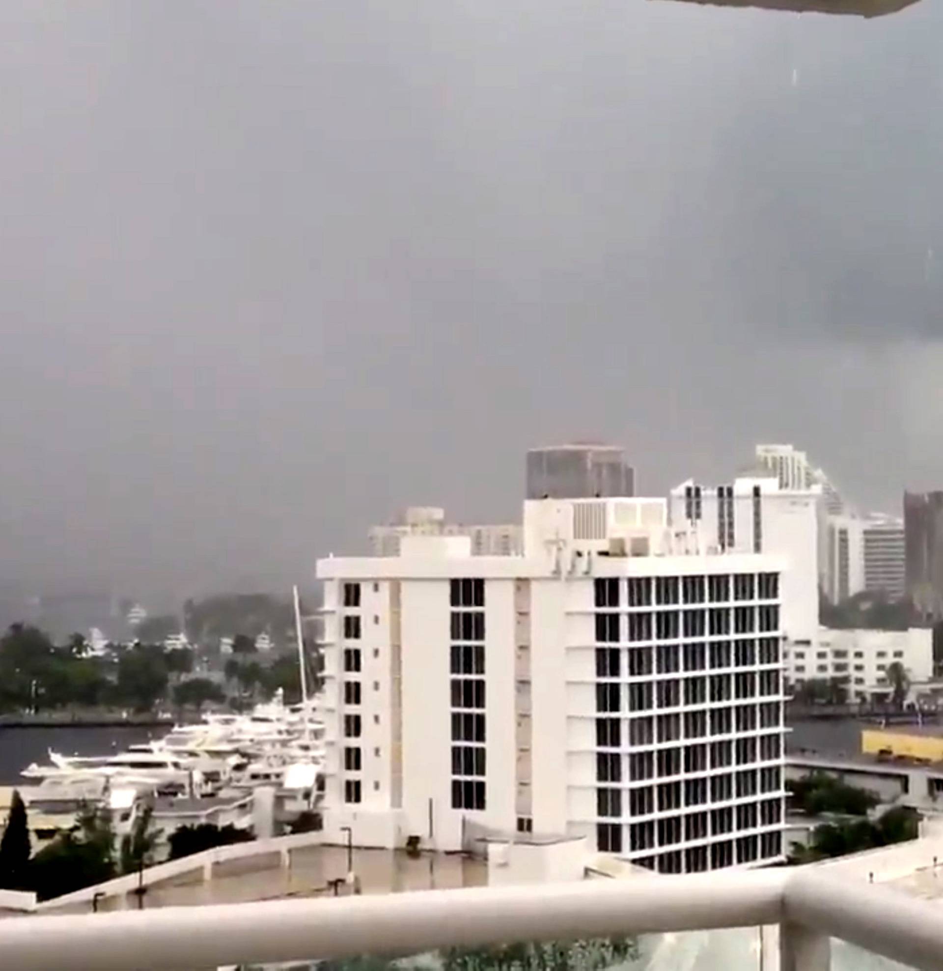 A tornado is seen from Fort Lauderdale beach