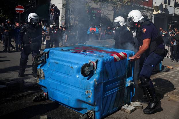 Anti-government protest by students in Tirana