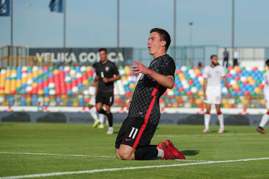 Velika Gorica: Prijateljska nogometna utakmica U-20, Hrvatska - Katar