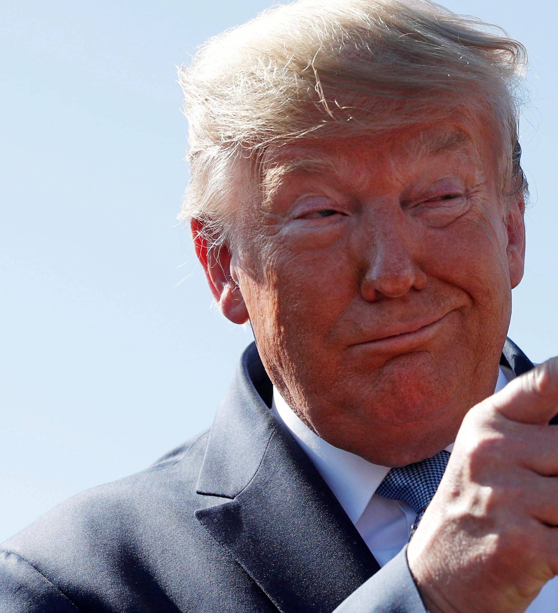 U.S. President Trump visits a section of the U.S.-Mexico border wall in Otay Mesa