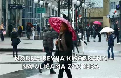 Ljepota kišnog dana: Modna revija kišobrana po centru Zagreba