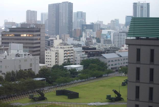 Units of Patriot Advanced Capability-3 (PAC-3) missile are seen at the Defense Ministry in Tokyo