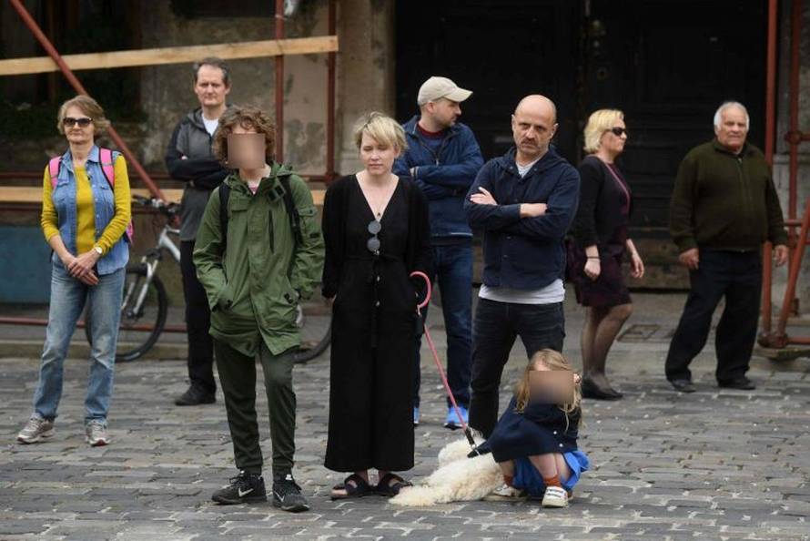 Zagreb: Mile Kekin s obitelji sudjelovao u prosvjednoj akciji na Trgu svetog Marka