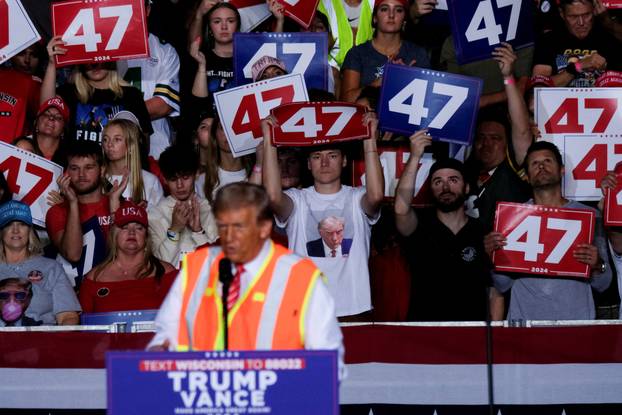 Republican presidential nominee and former U.S. President Donald Trump campaigns in Green Bay, Wisconsin