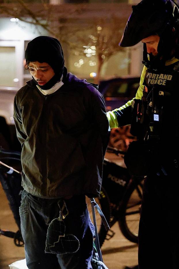 "No Kings" protest, in Portland