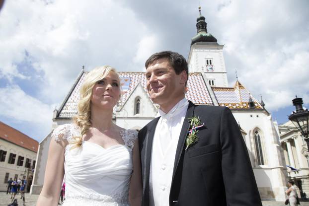 ARHIVA - 2014. Zagreb: Vjen?anje Ivice Kosteli?a i Elin u crkvi svetog Marka