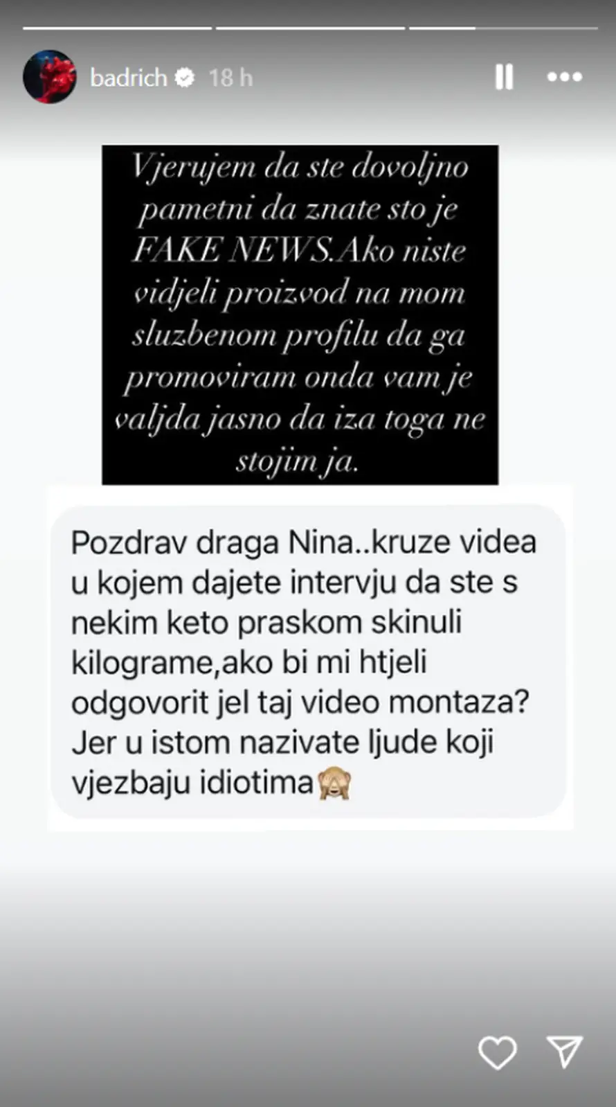 Nina Badrić upozorila: Pazite s kime razgovarate, ima bubanih