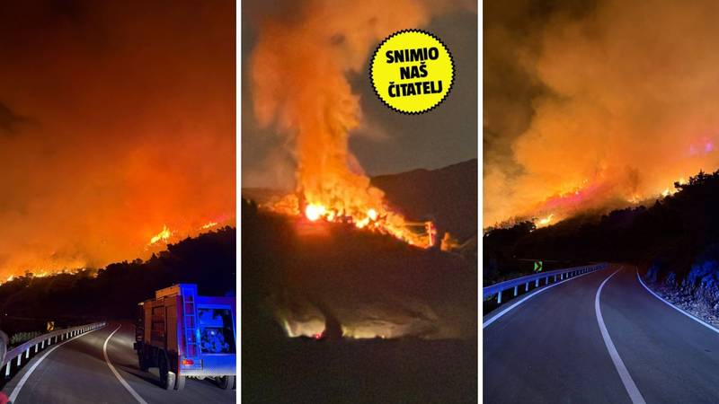 FOTO Veliki požar kod Komiže! S kopna stižu deseci vatrogasaca, buktinju na Visu gase i kanaderi