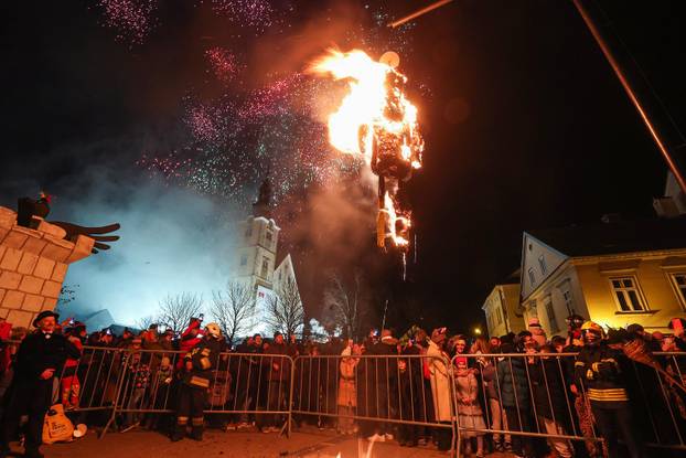 Zatvaranje 200. Samoborskog fašnika spaljivanjem princa Fašnika 