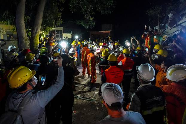 Aftermath of strong earthquake, in Mandalay